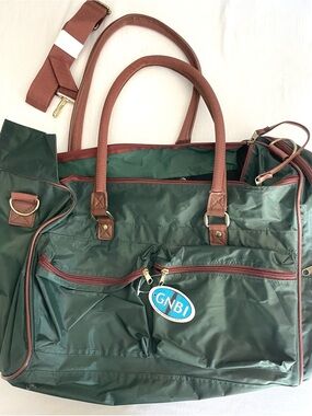 Green and Brown Men's Duffel Bag
